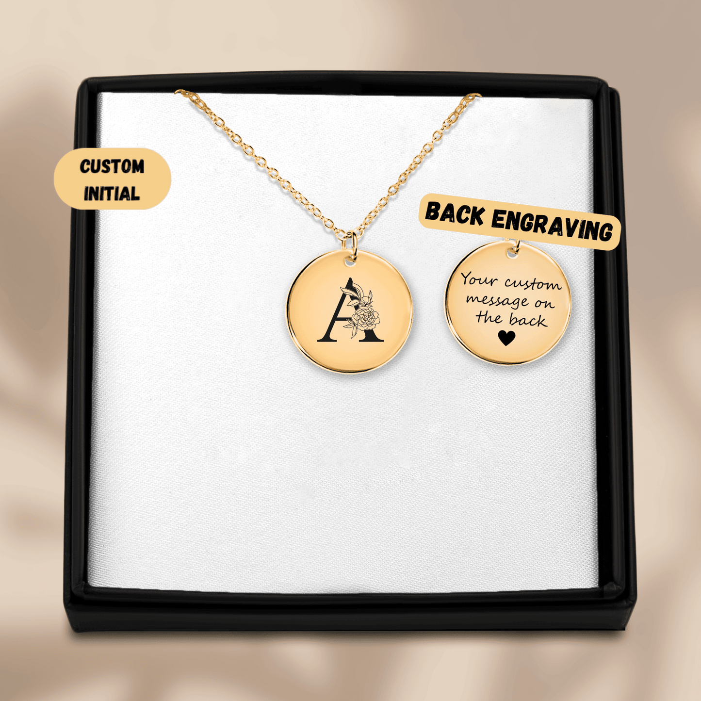 Floral Initial Necklace