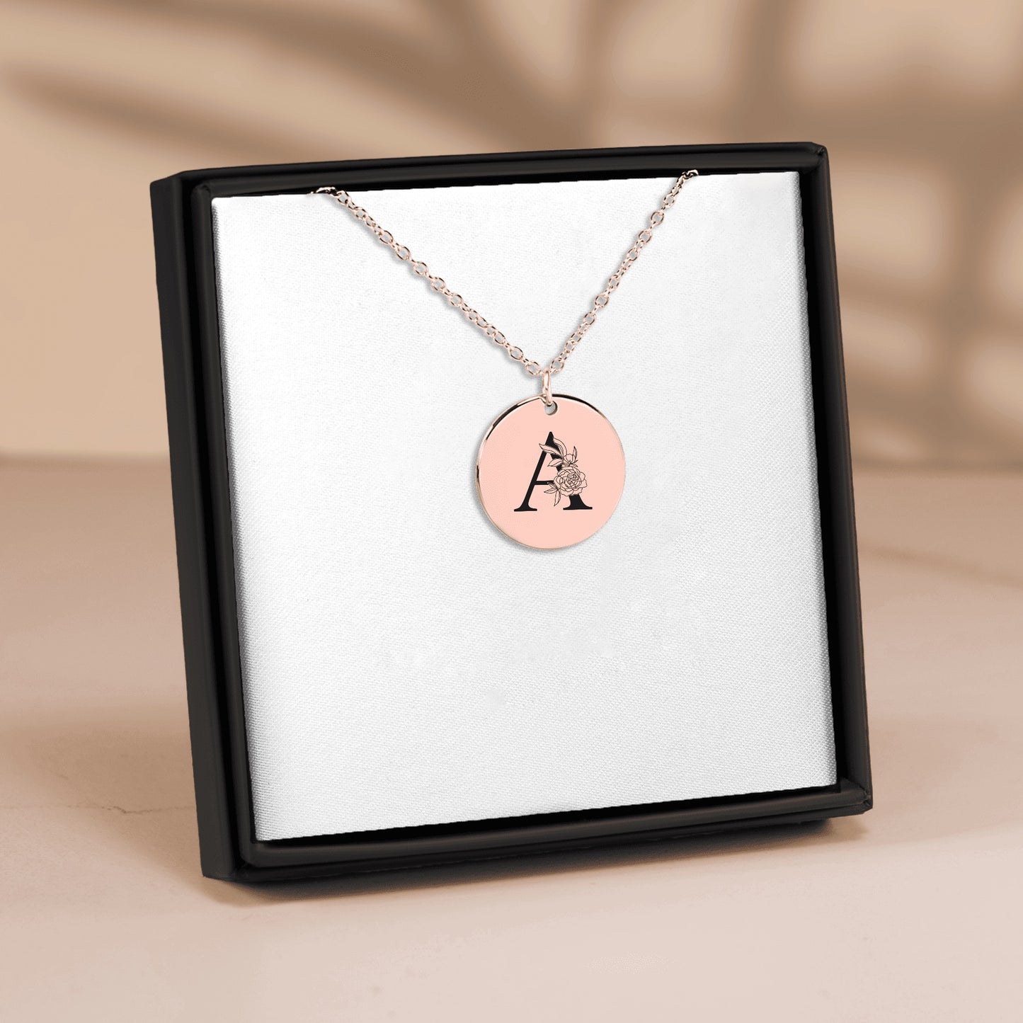 Floral Initial Necklace