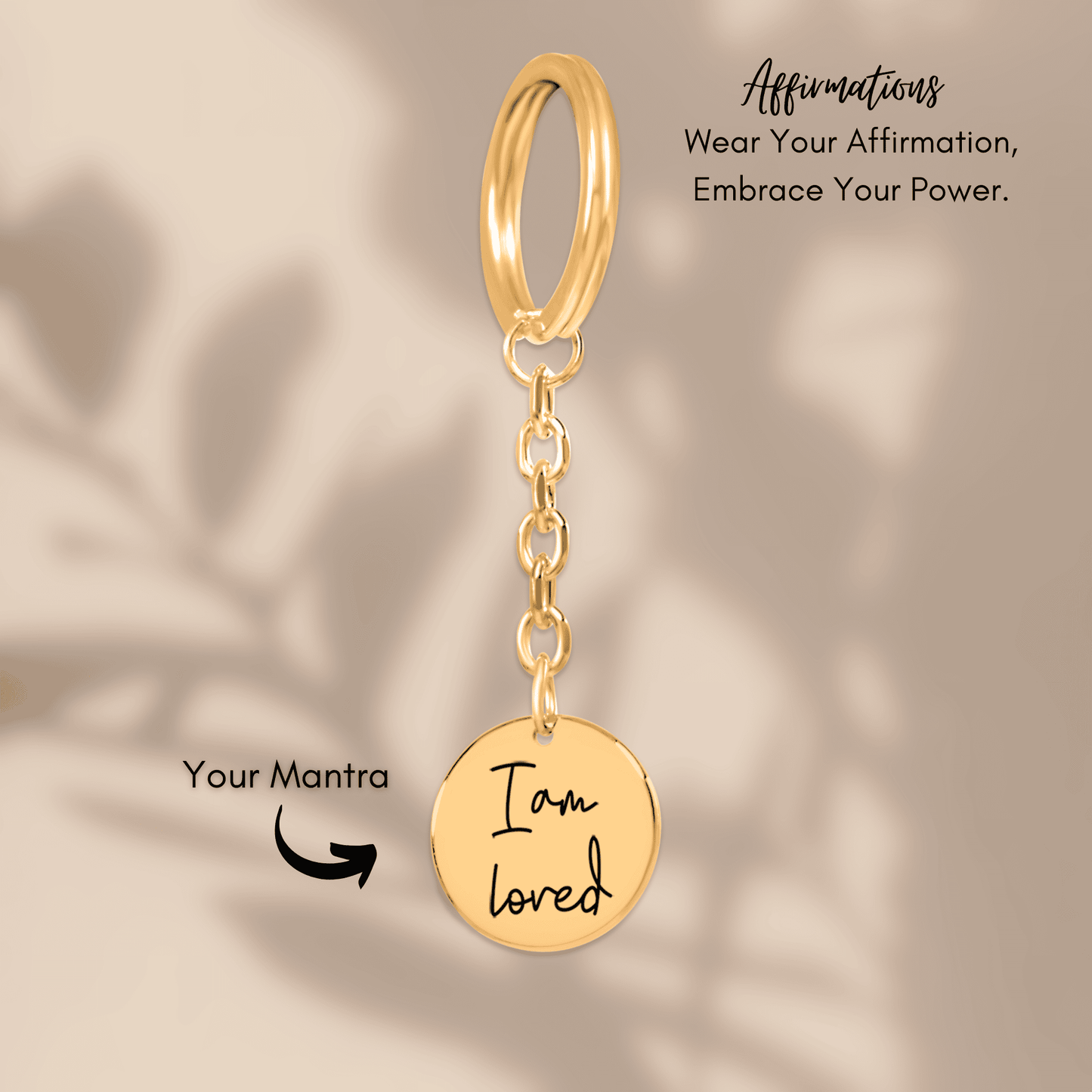 Affirmations Coin Keychain