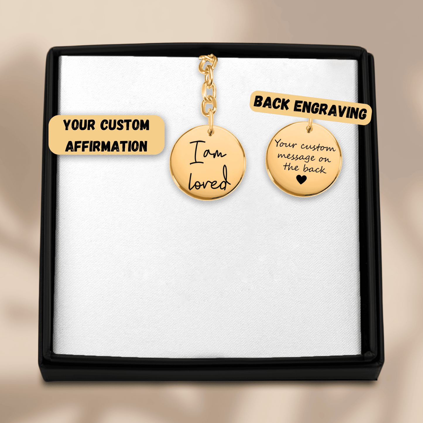 Affirmations Coin Keychain