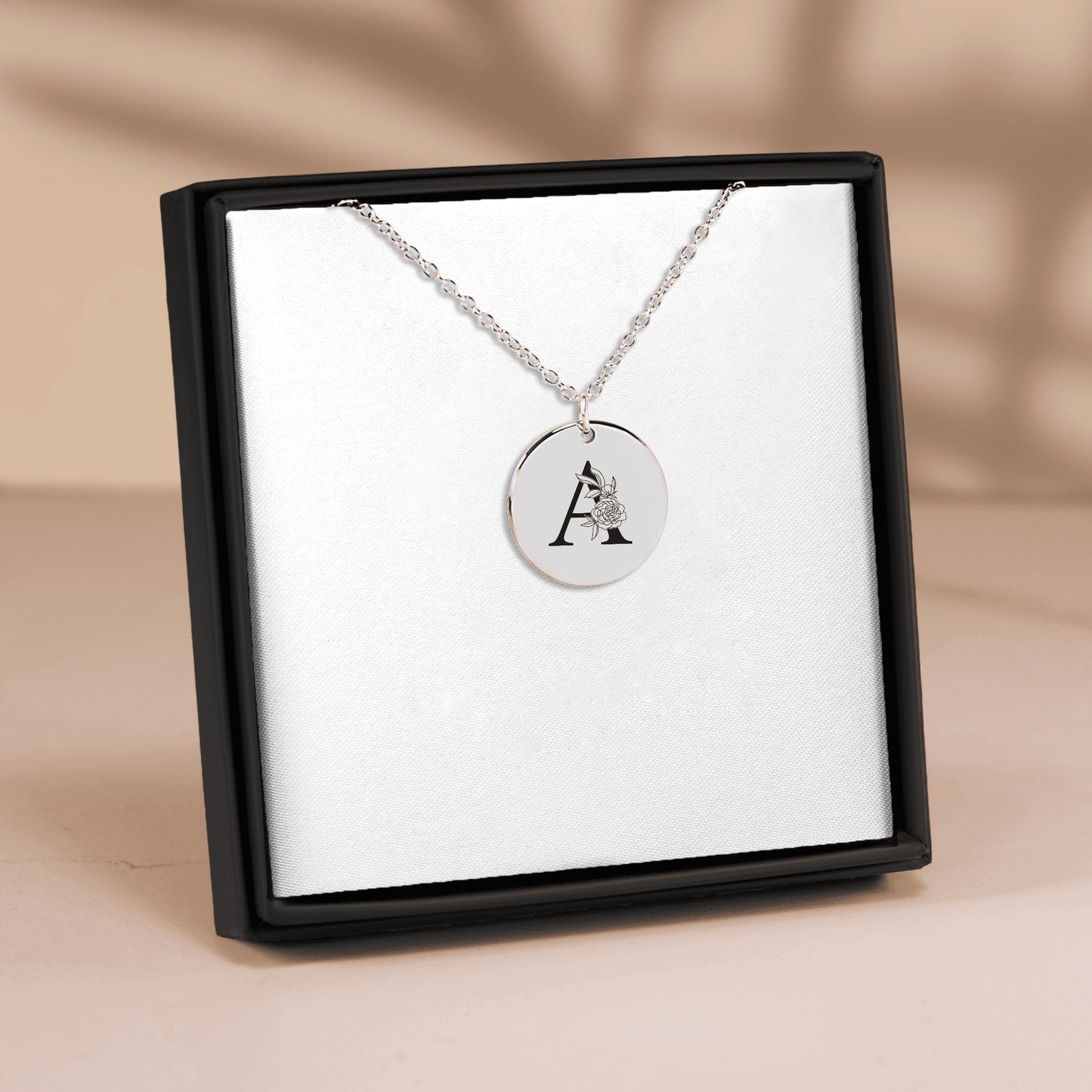 Floral Initial Necklace