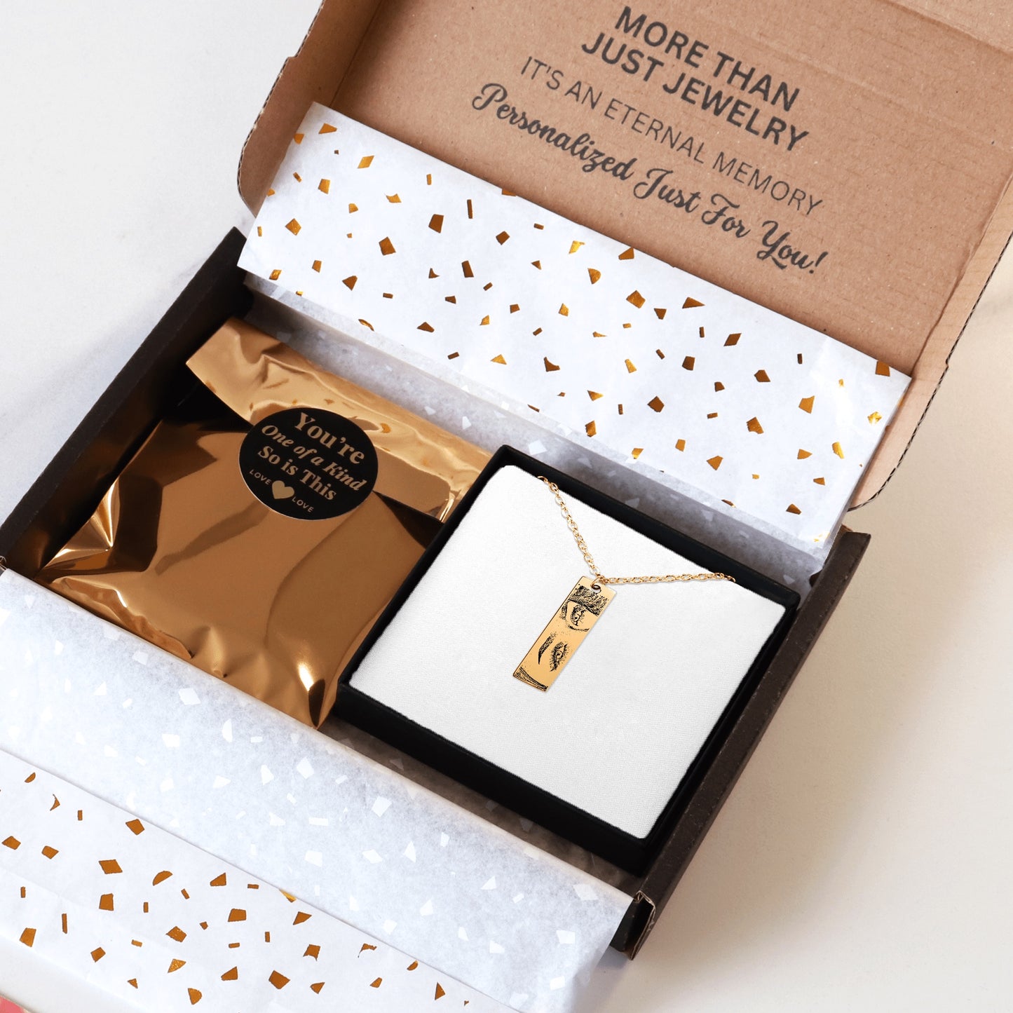 Personalized Eyes Bar Necklace