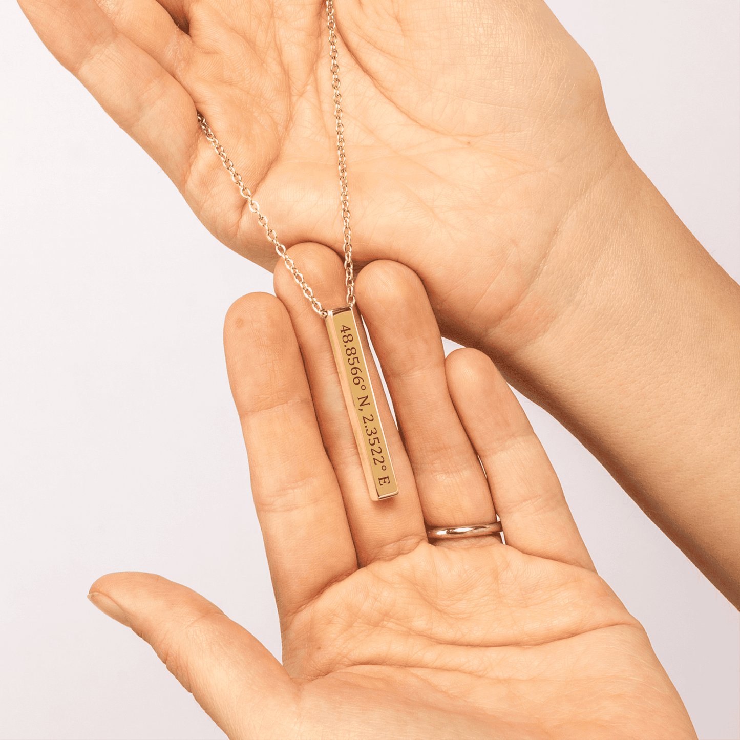 Coordinates Bar Necklace