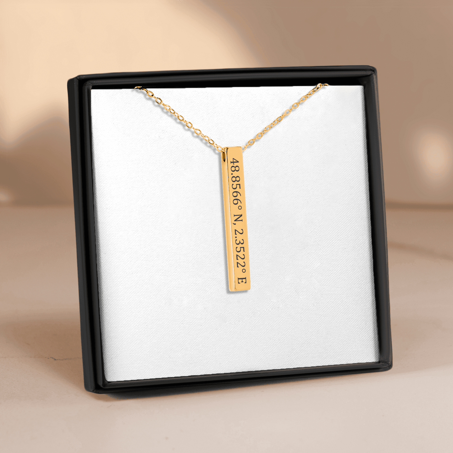 Coordinates Bar Necklace