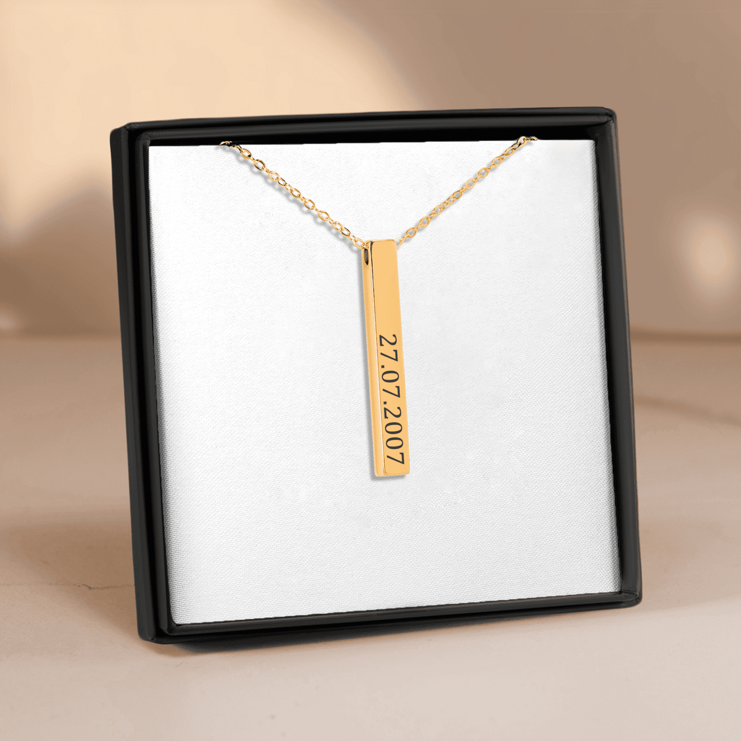 Custom Date Bar Necklace
