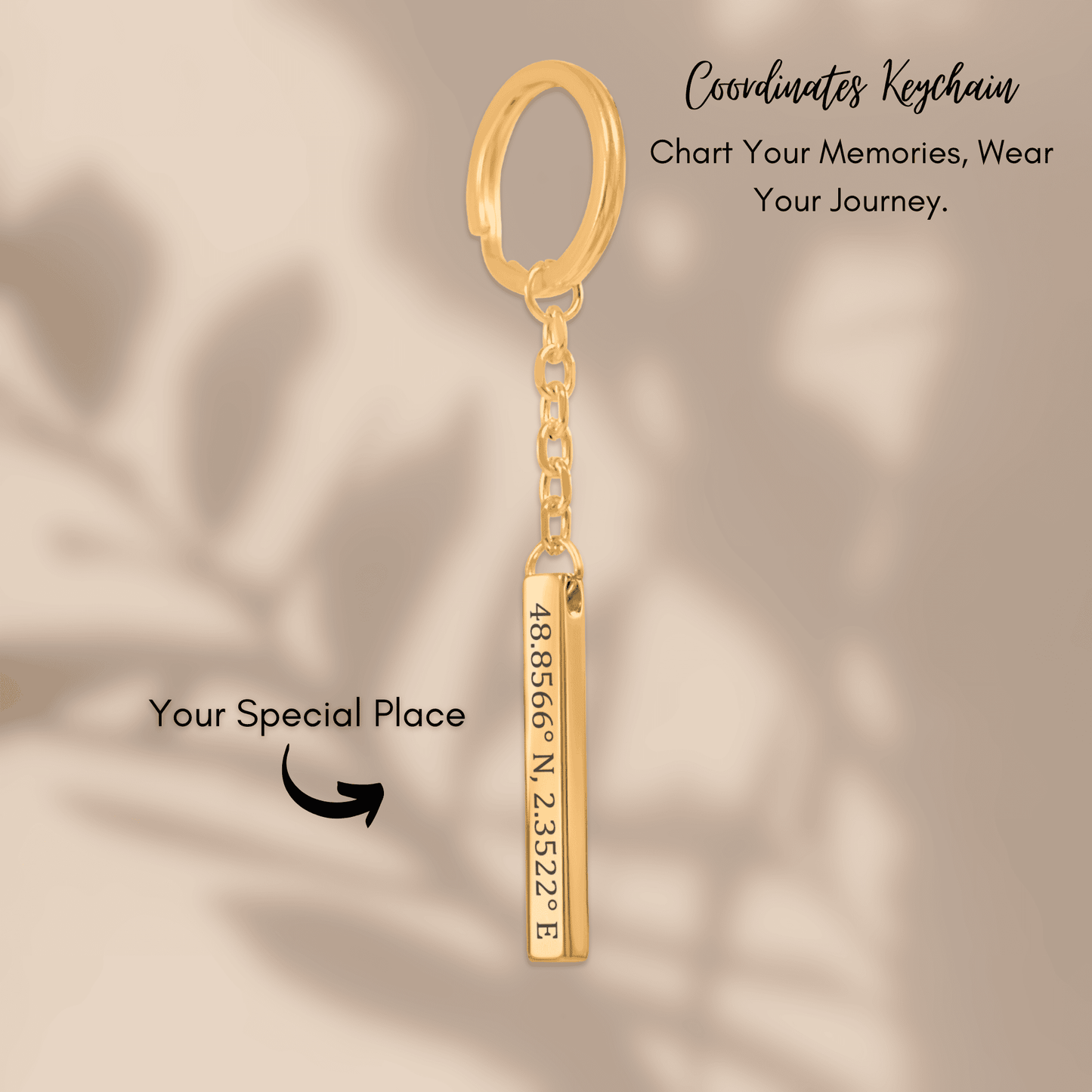 Coordinates Keychain