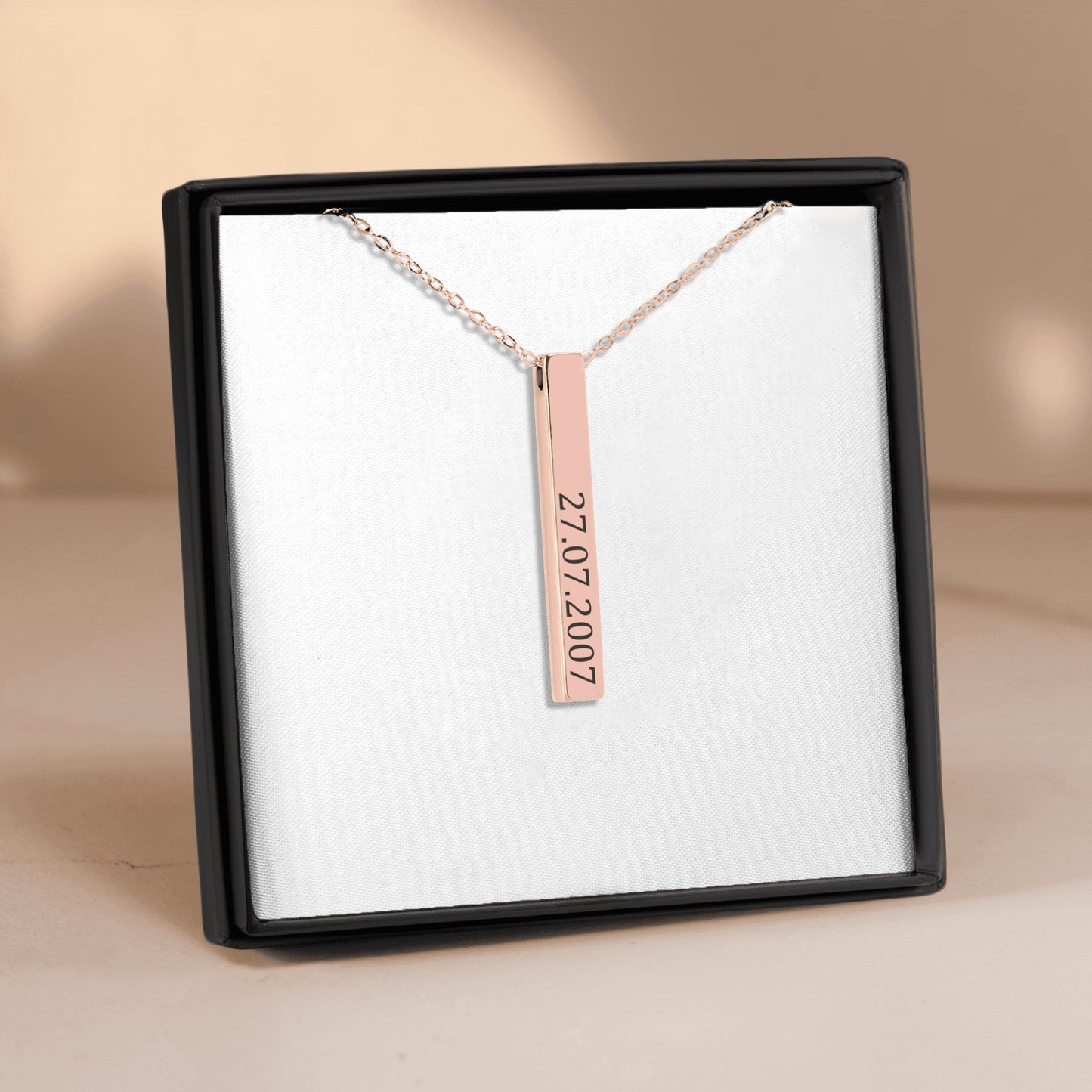 Custom Date Bar Necklace