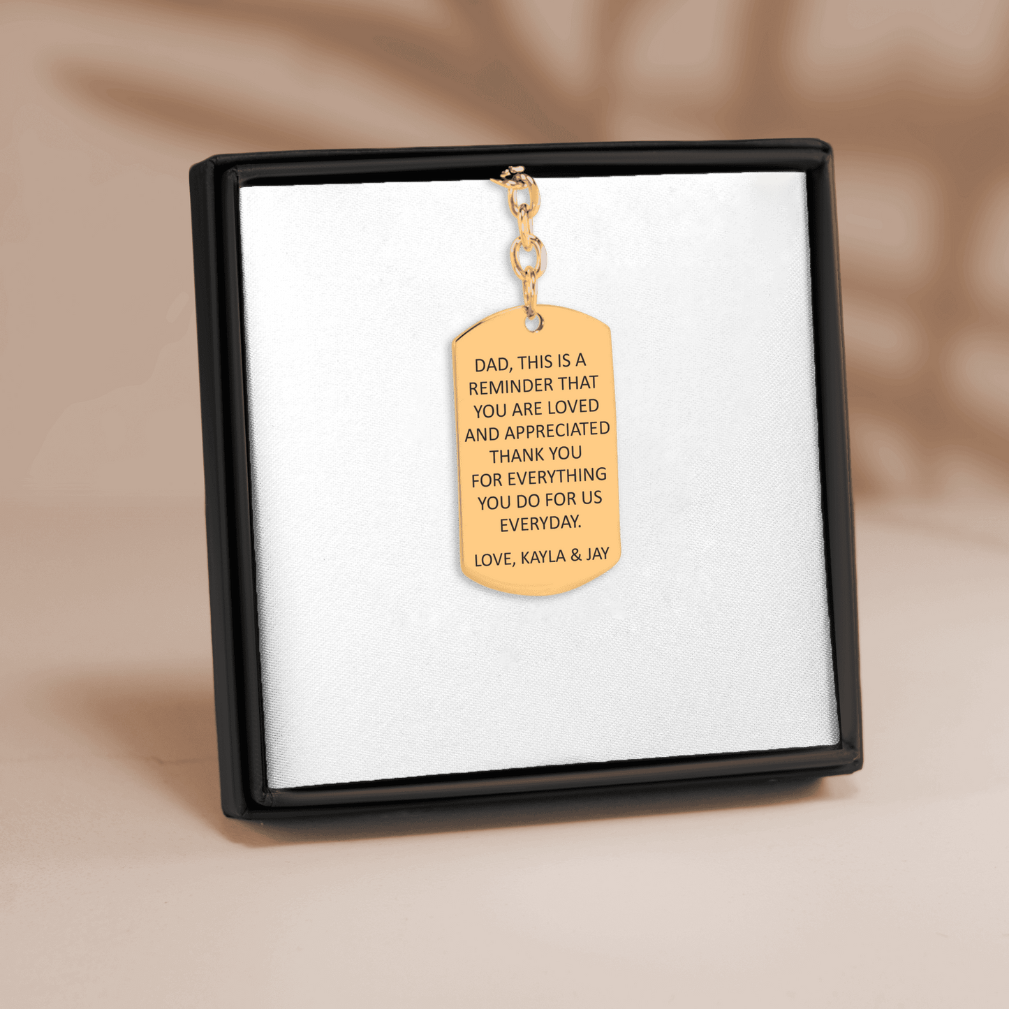 Custom Message Tag Keychain