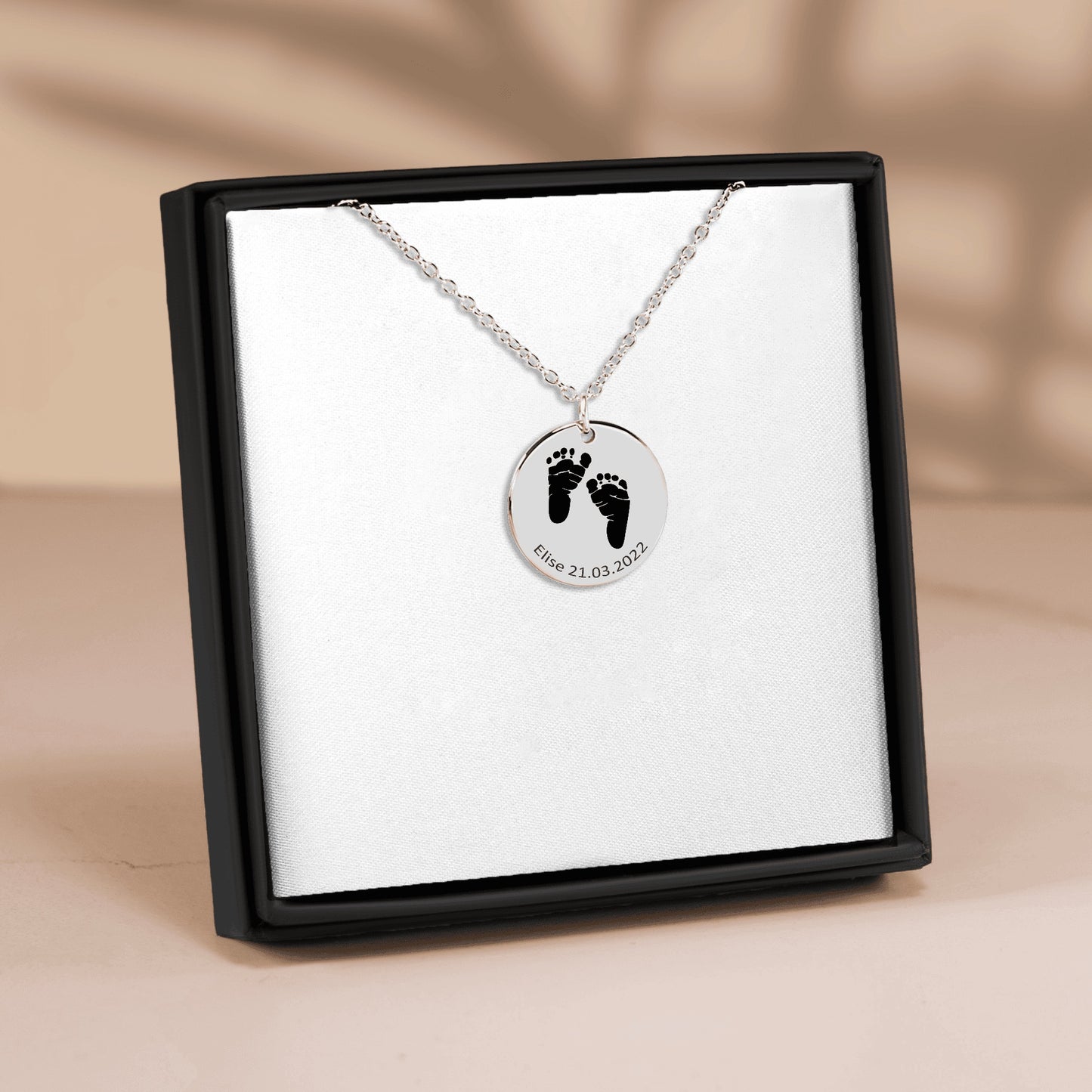Actual Baby Feet Print Necklace