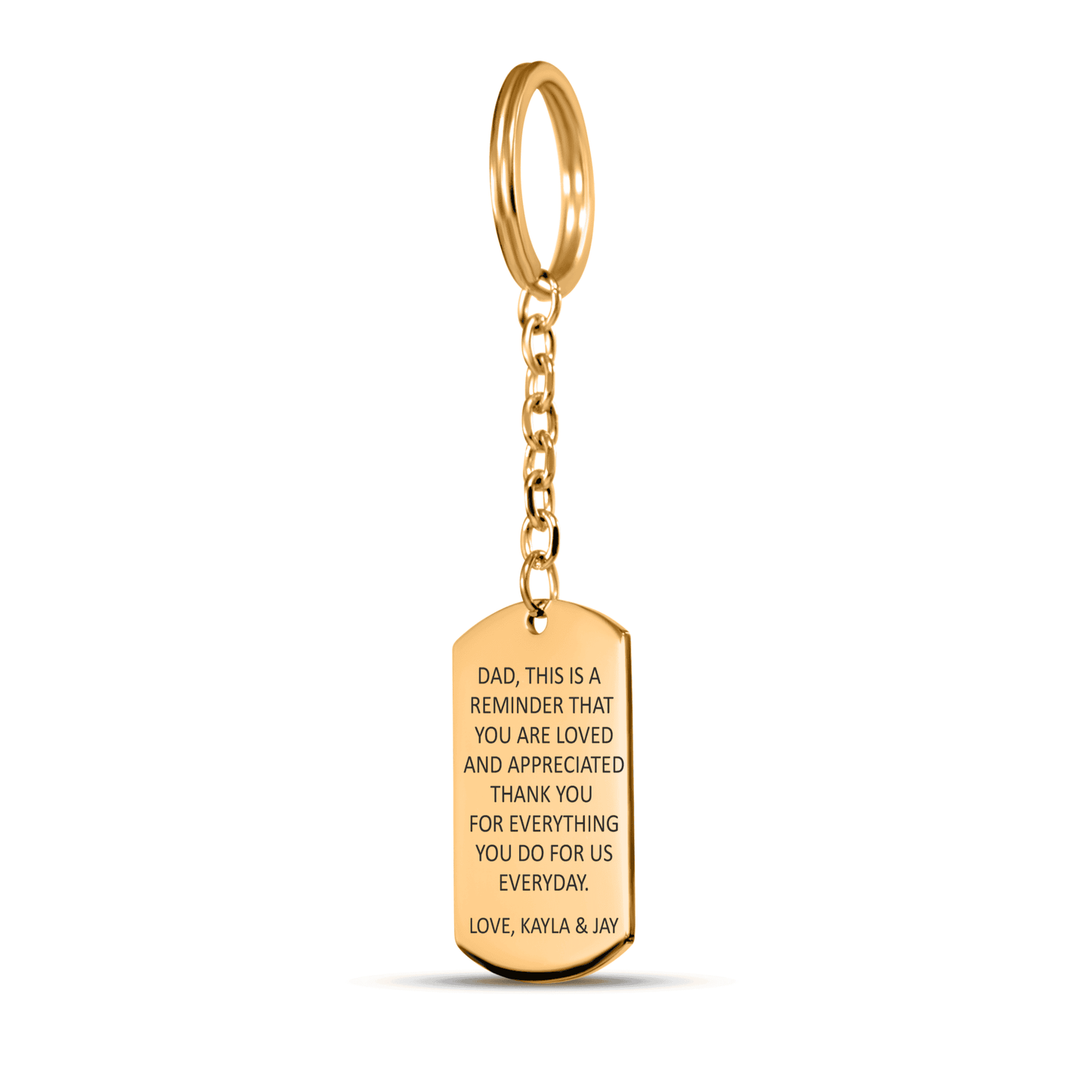 Custom Message Tag Keychain