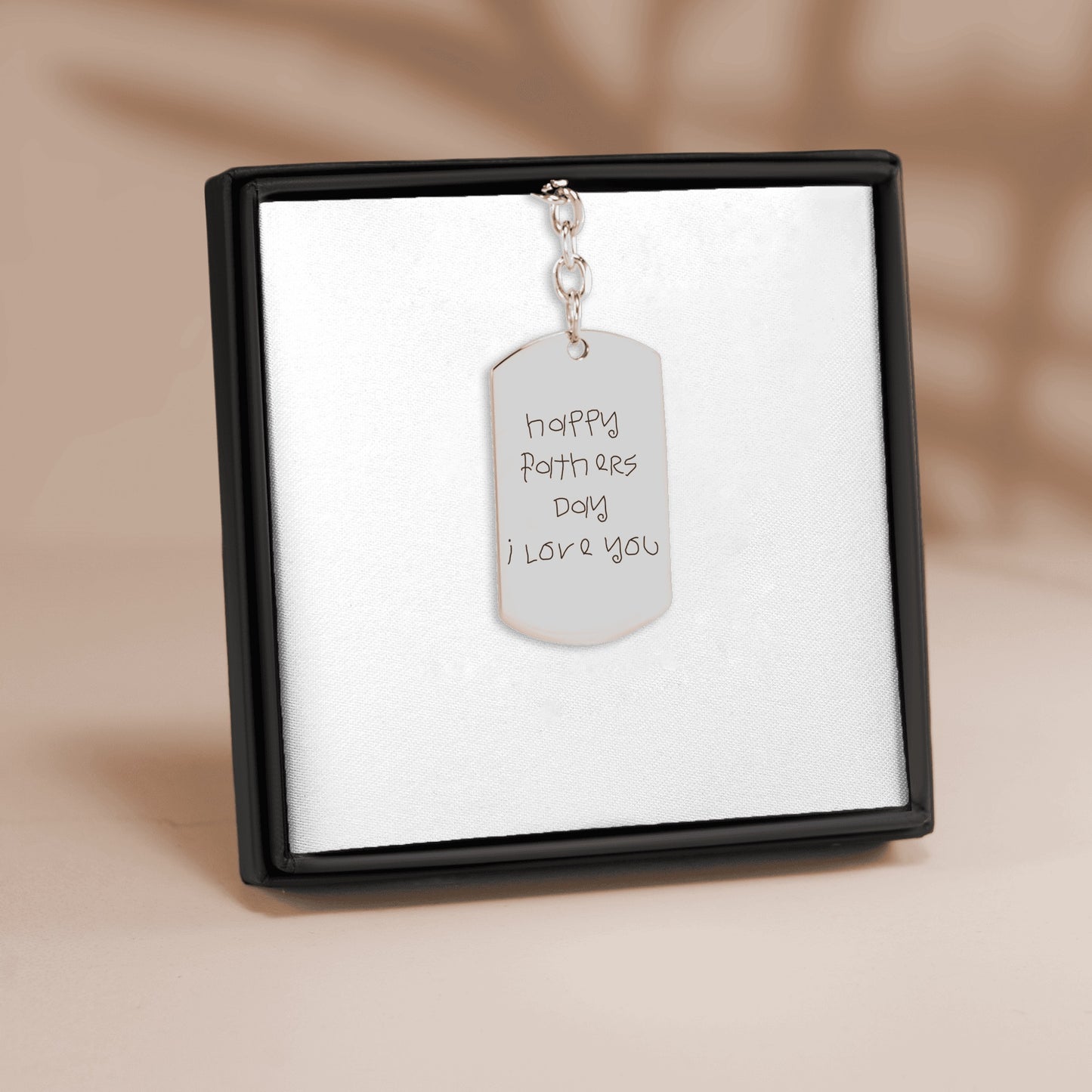 Handwritten Message Tag Keychain