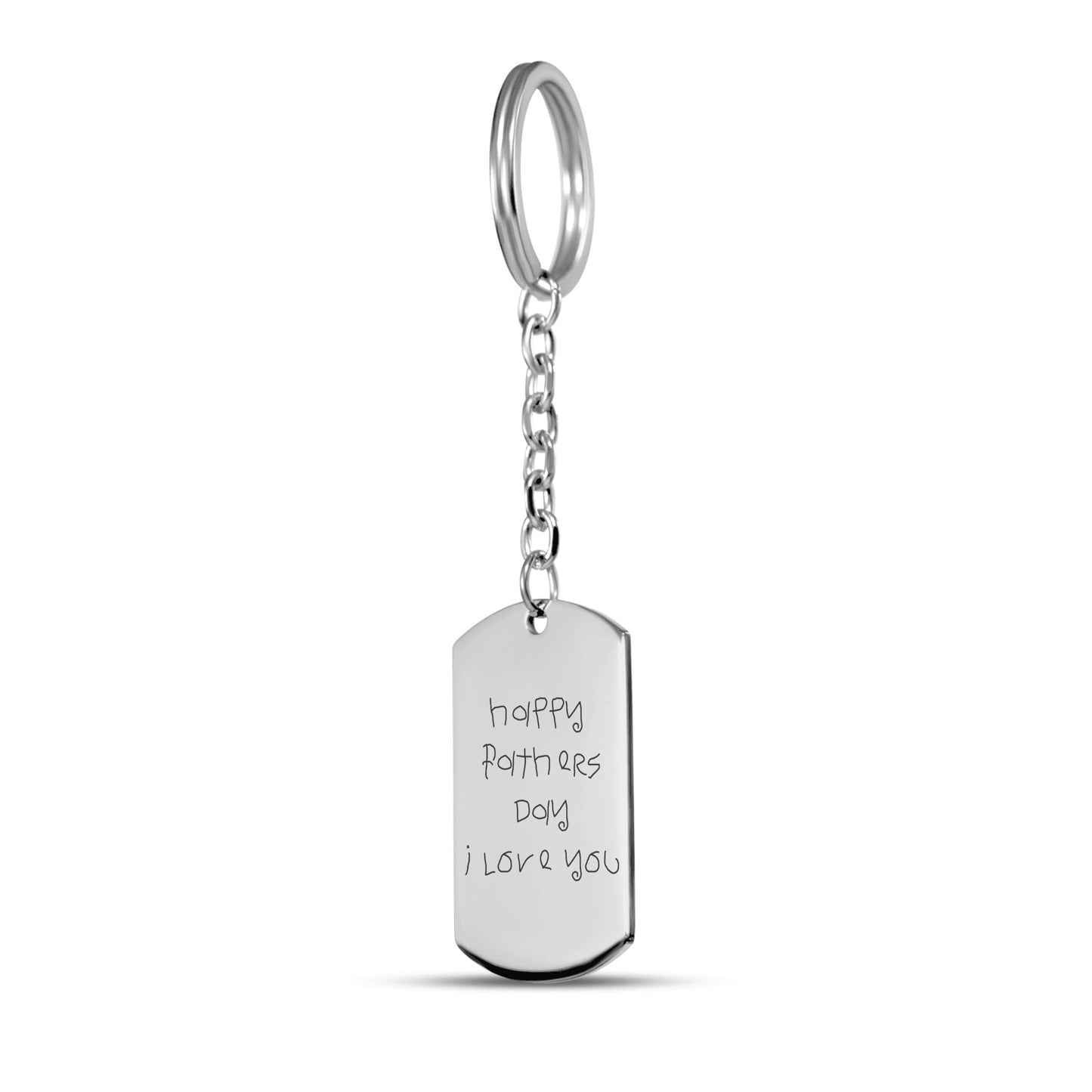 Handwritten Message Tag Keychain