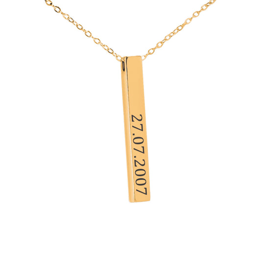 Custom Date Bar Necklace