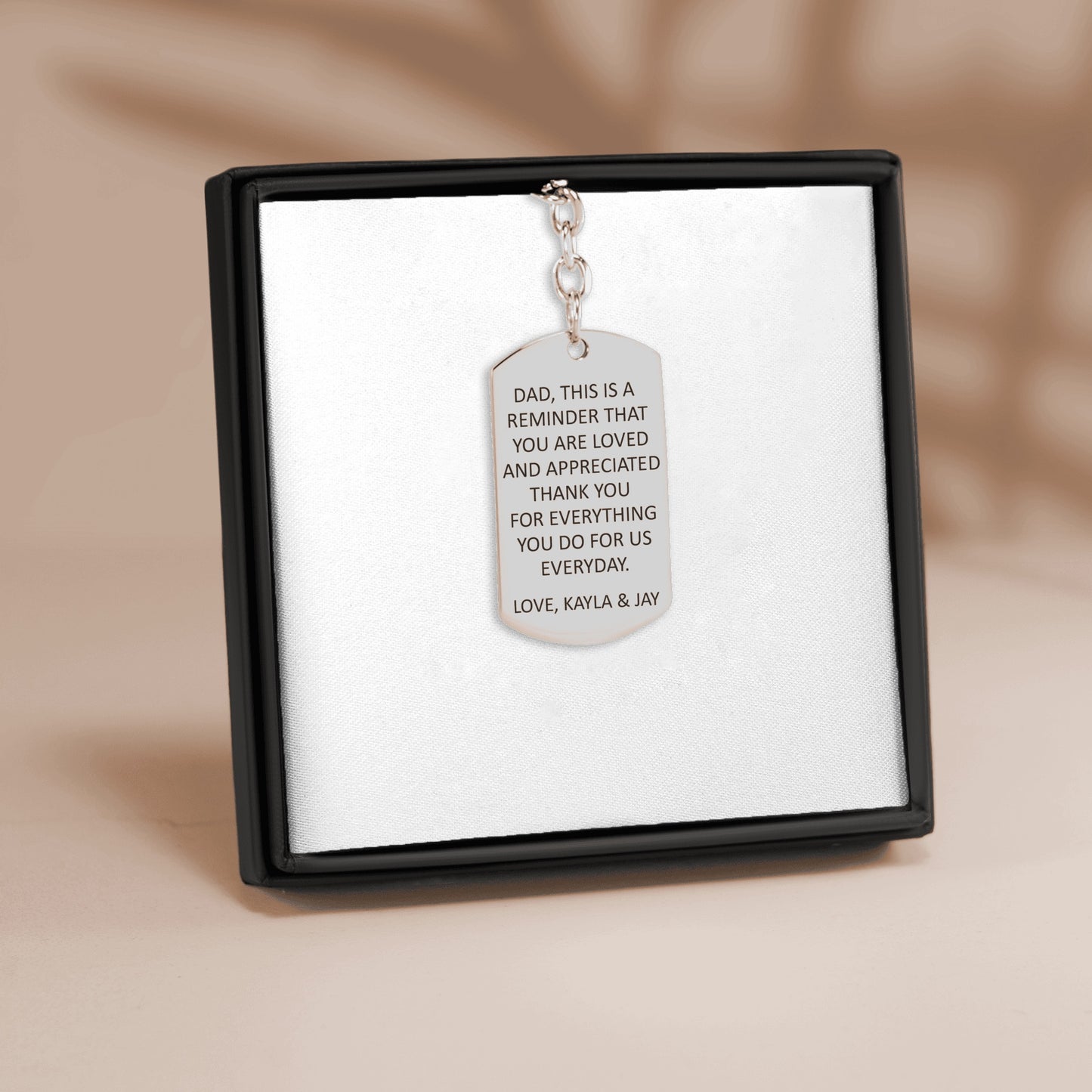 Custom Message Tag Keychain