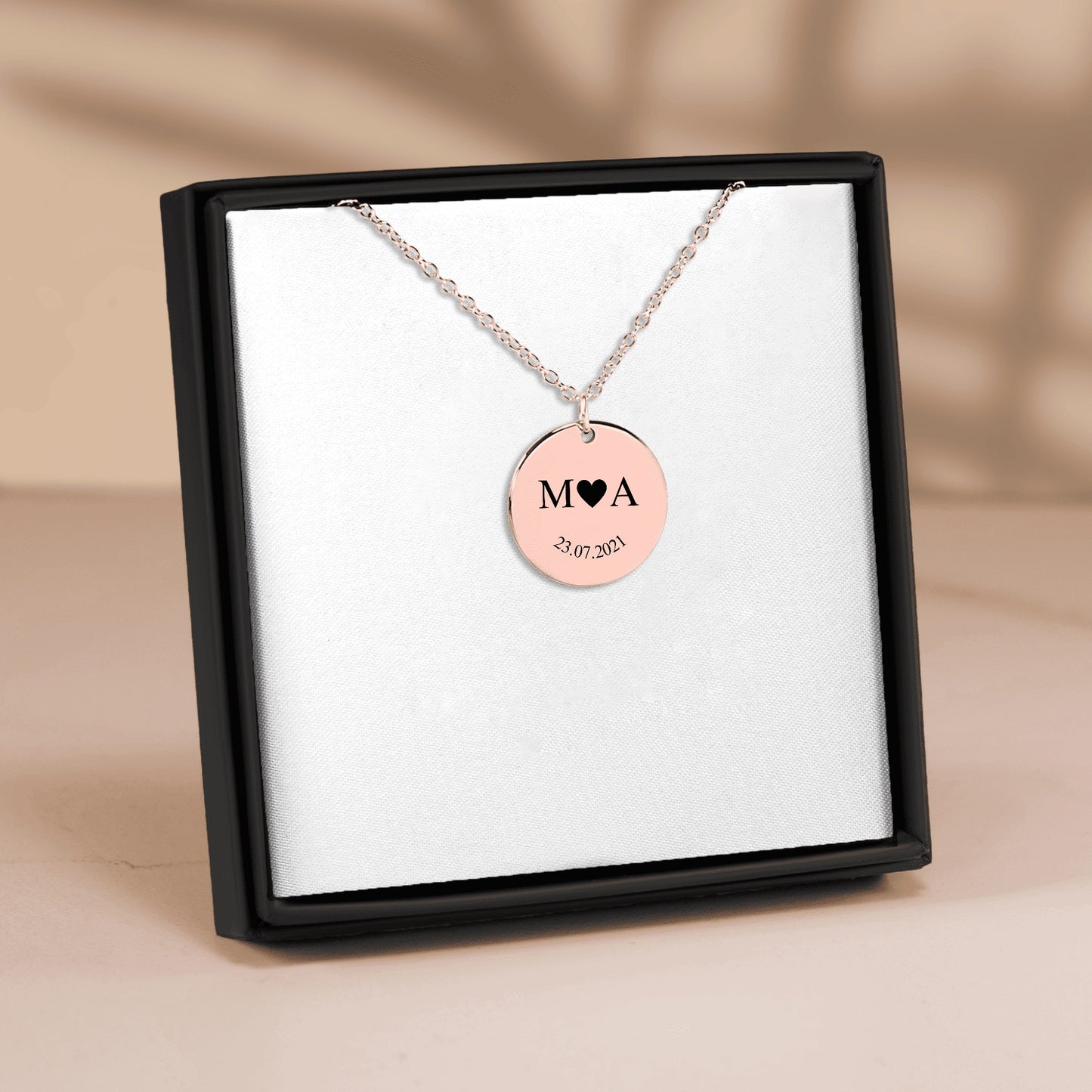 Initials Coin Necklace