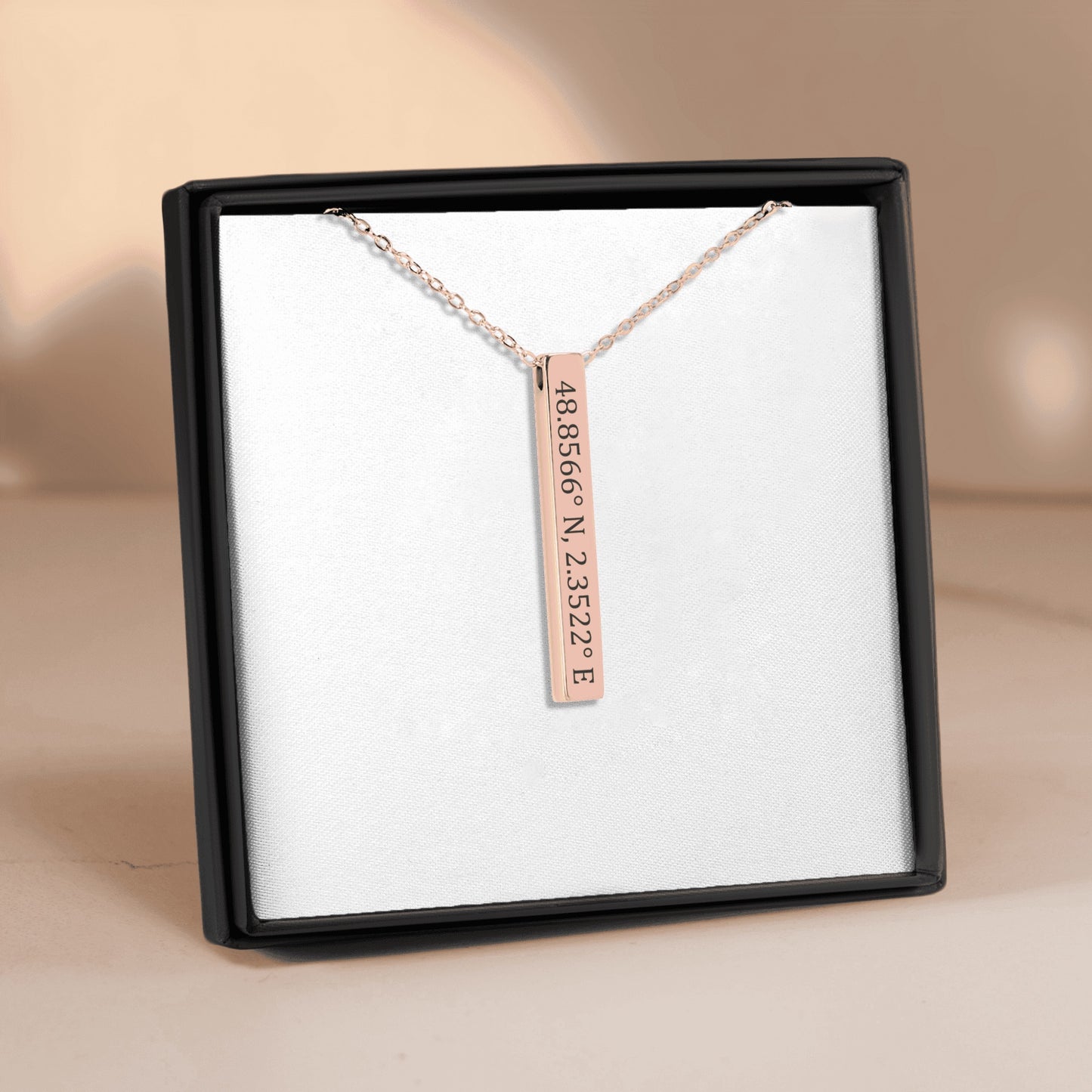 Coordinates Bar Necklace