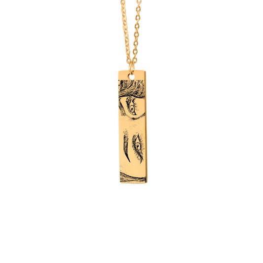 Personalized Eyes Bar Necklace