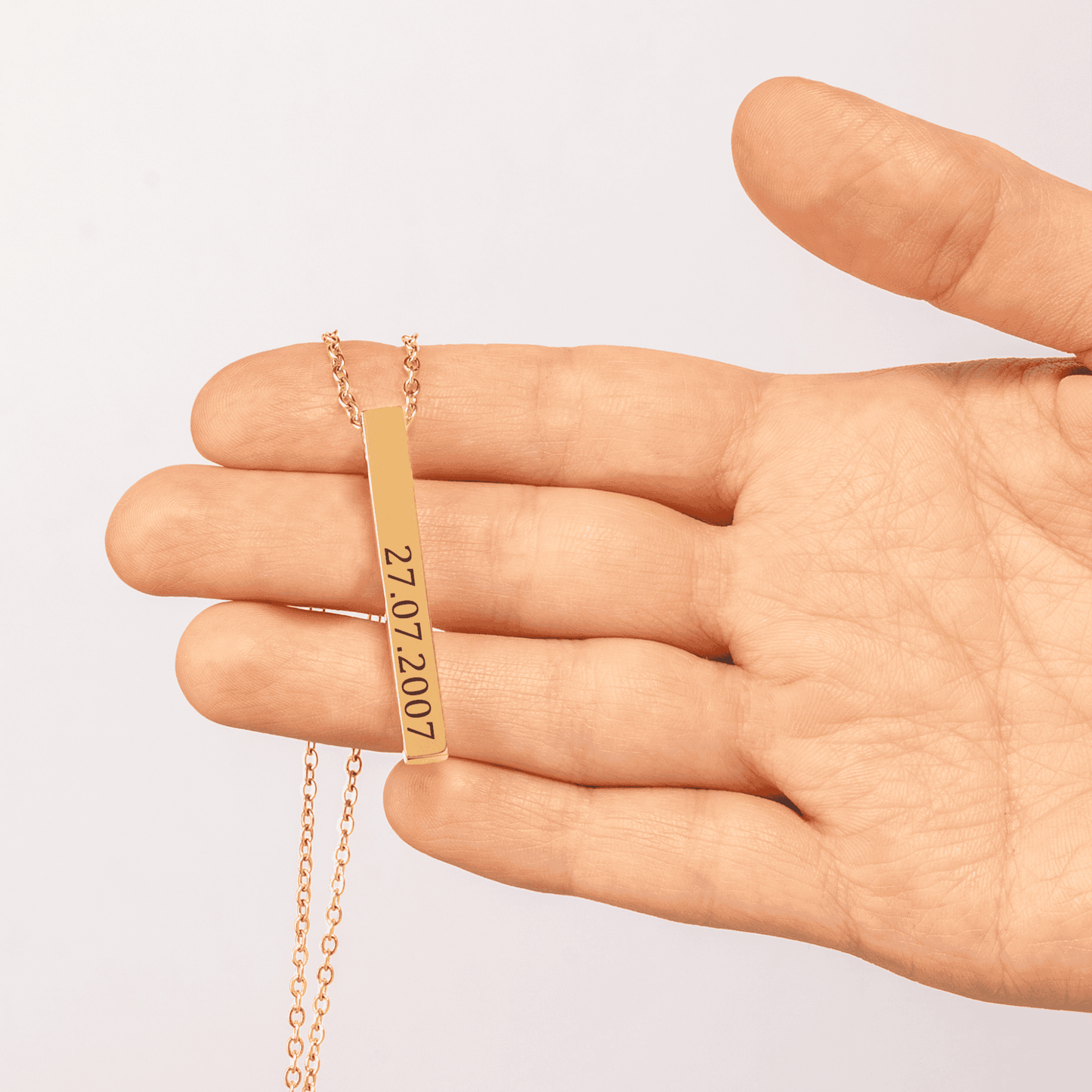 Custom Date Bar Necklace