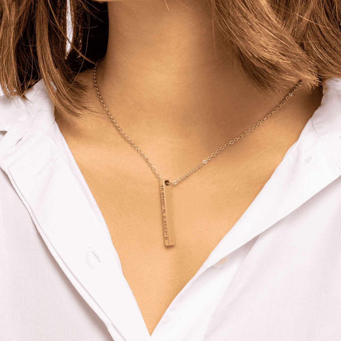 Coordinates Bar Necklace